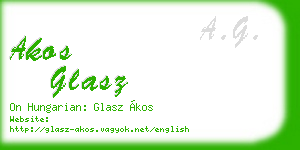 akos glasz business card
