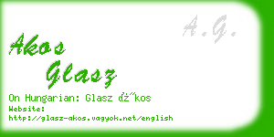 akos glasz business card